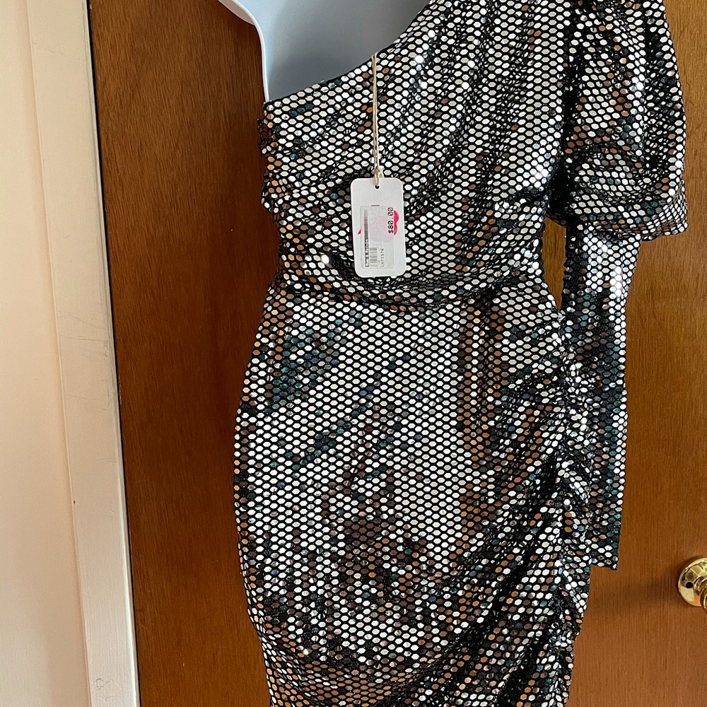 Glitz one shoulder dress